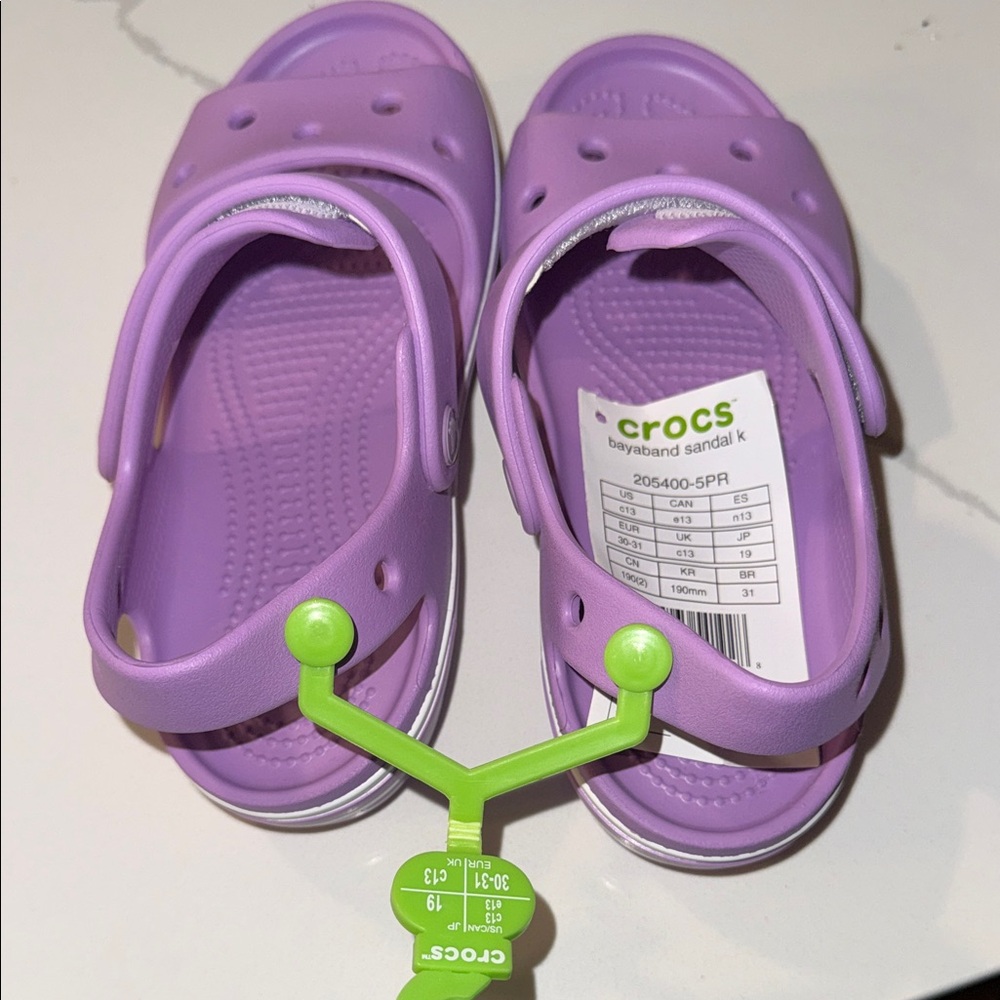 CROCS Kids Lavender Slip-On Bayaband Sandal